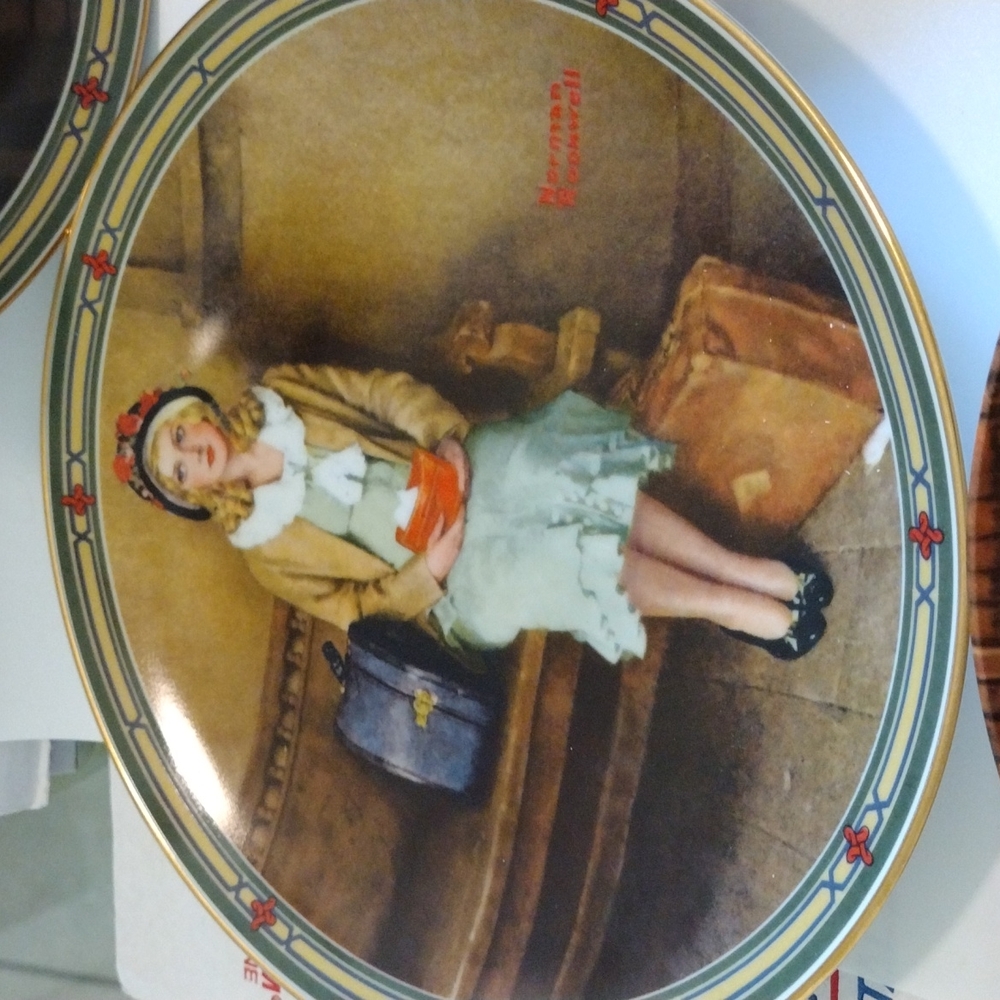 5 AUTHENTICATED NORMAN ROCKWELL PLATES - Picture 3 of 14